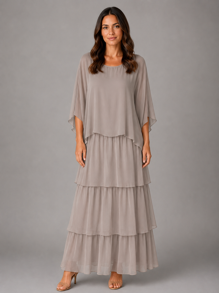 Women’s Layered Maxi Dress with Flowing Silhouette