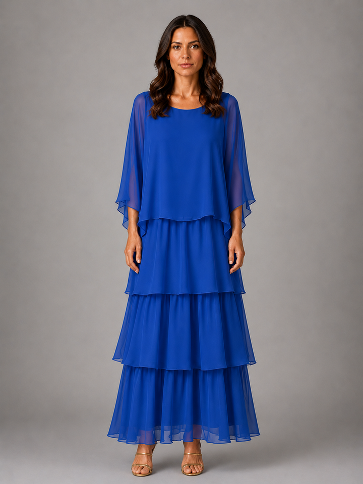 Women’s Layered Maxi Dress with Flowing Silhouette
