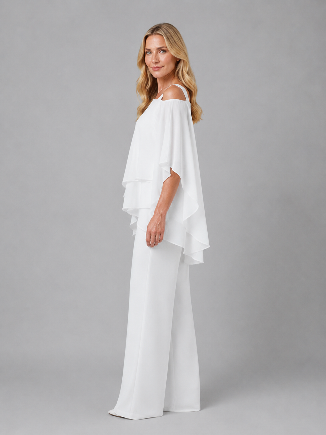 Women’s Layered Two-Piece Set with Flowing Overlay