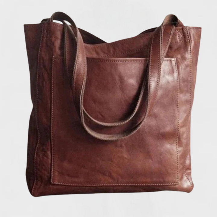 Women's Leather Bag with Compartments for Everyday Use