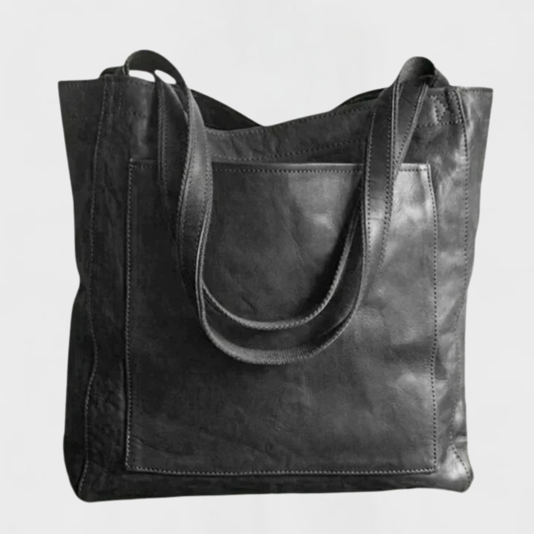 Women's Leather Bag with Compartments for Everyday Use