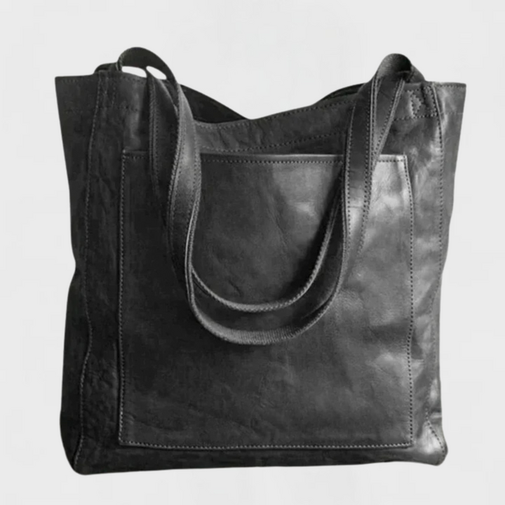 Women's Leather Bag with Compartments for Everyday Use