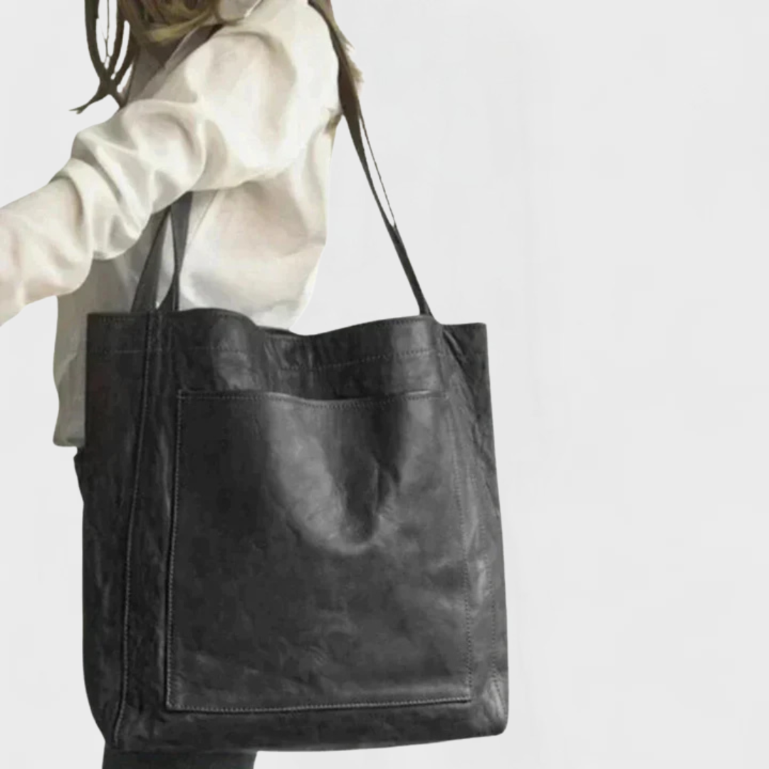 Women's Leather Bag with Compartments for Everyday Use