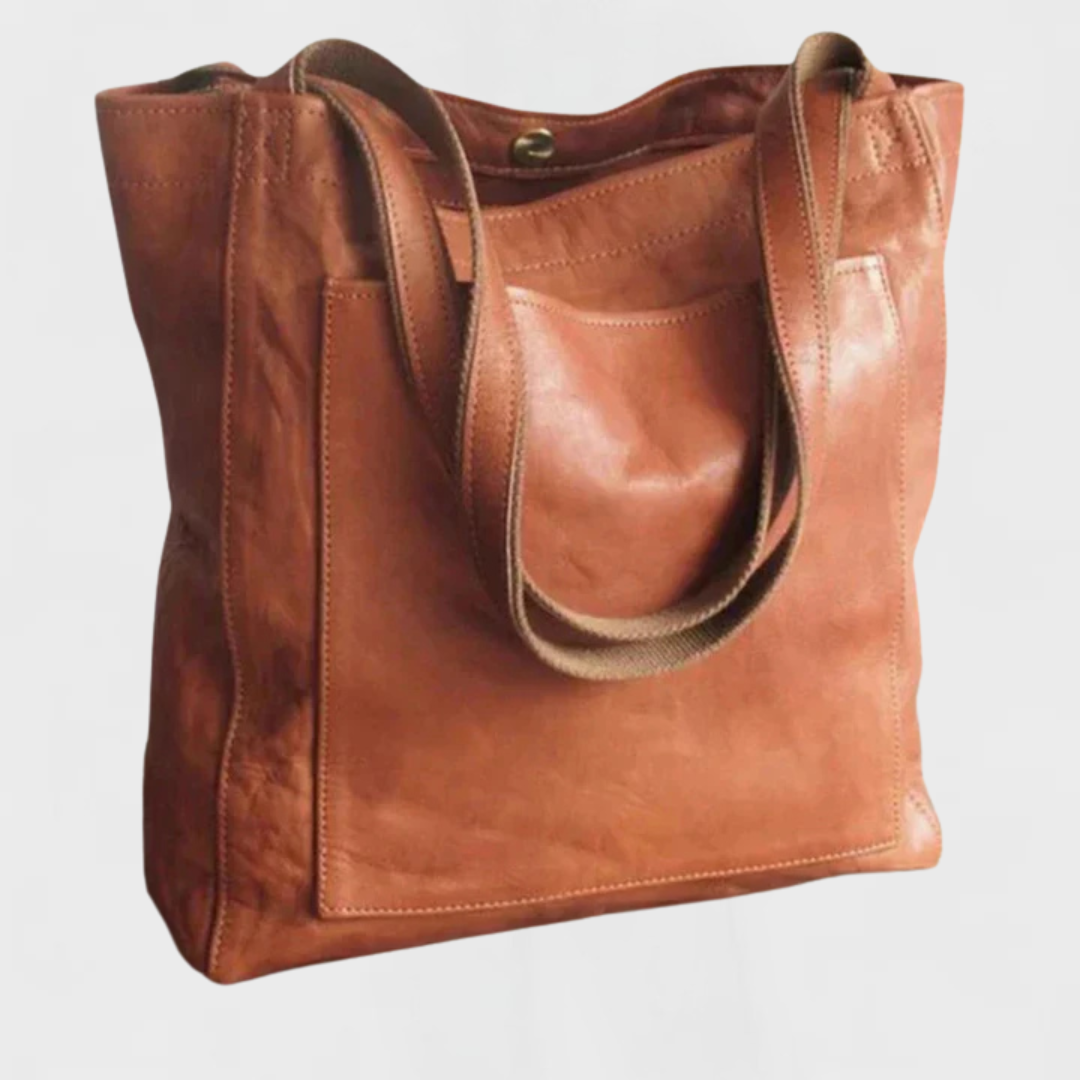 Women's Leather Bag with Compartments for Everyday Use
