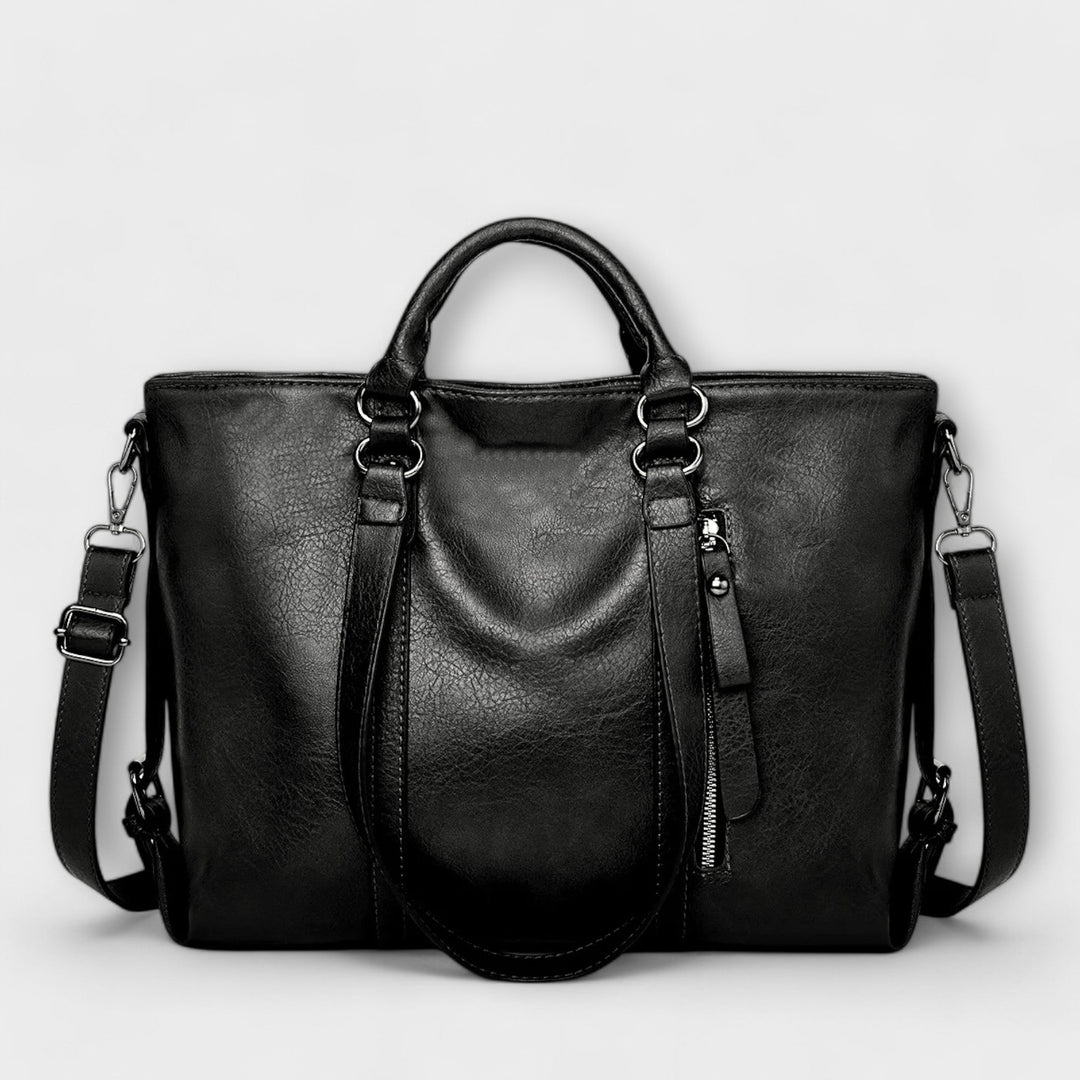 Women's Leather Bag with Spacious Interior for Work