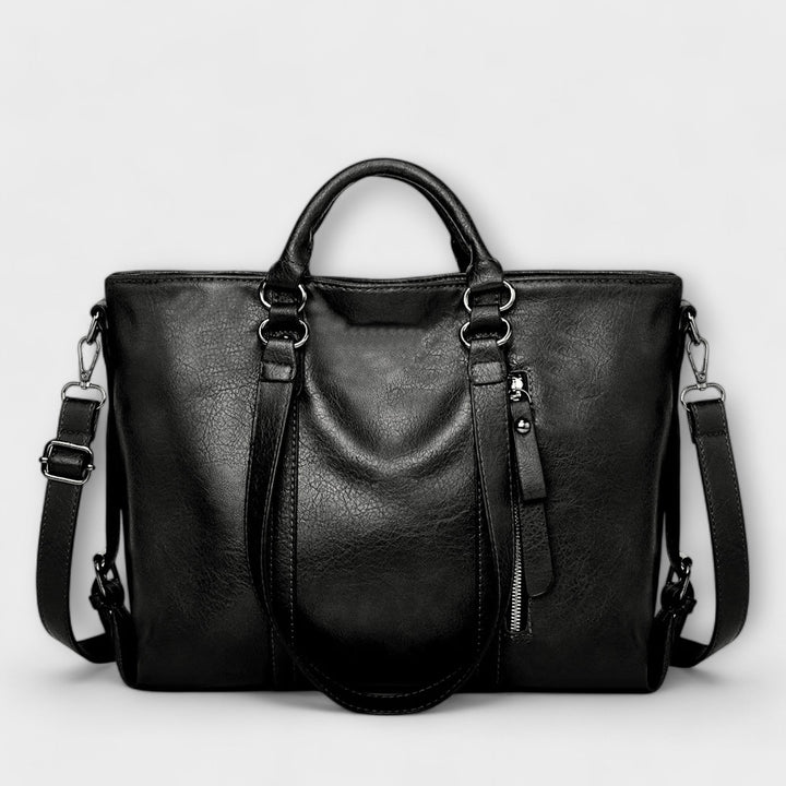 Women's Leather Bag with Spacious Interior for Work
