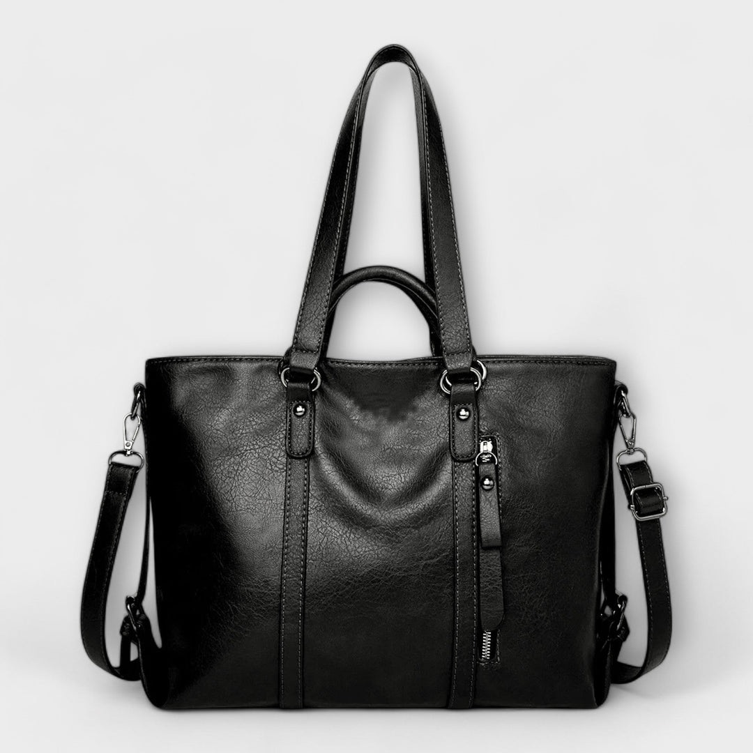 Women's Leather Bag with Spacious Interior for Work