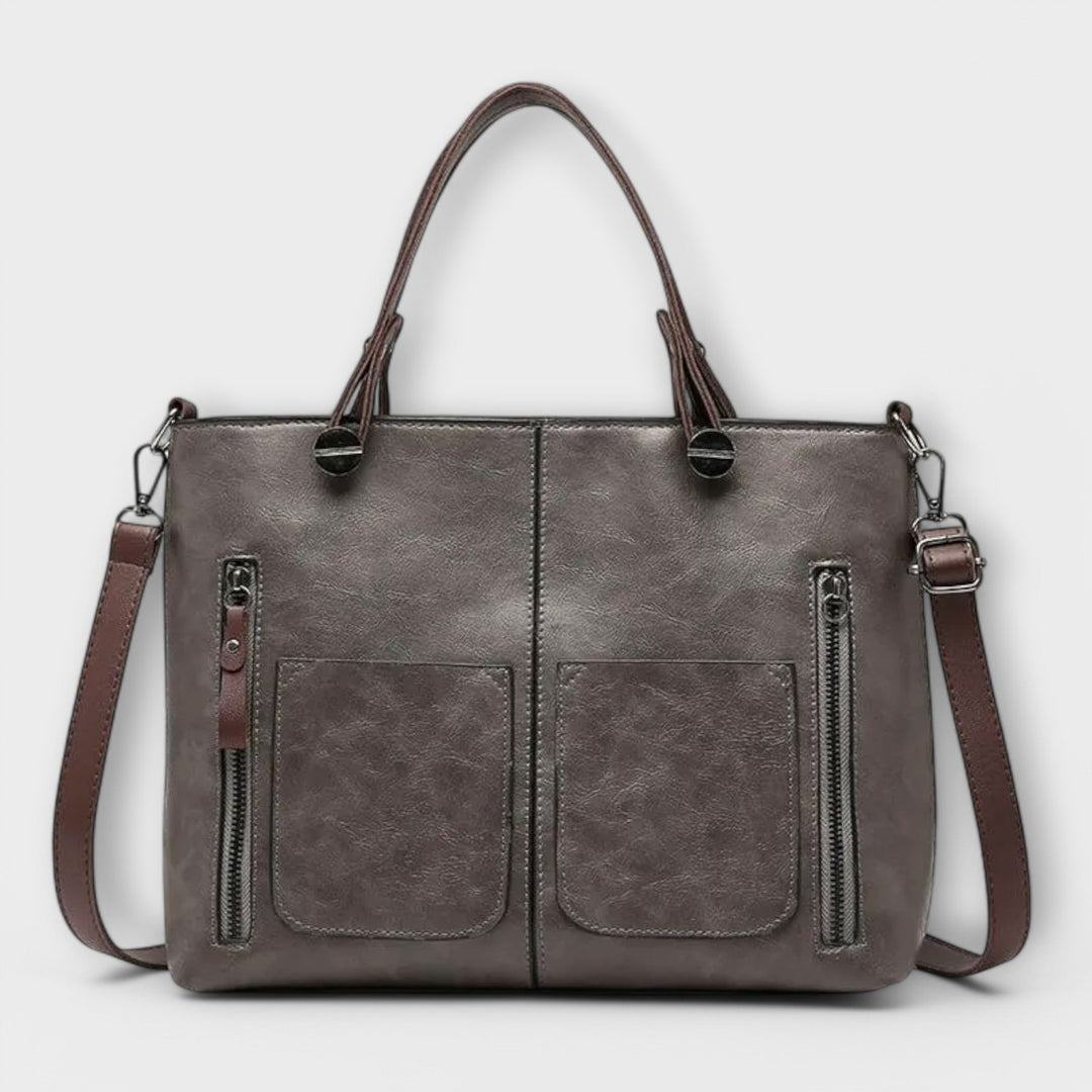 Women's Leather Bag with Spacious Interior for Work