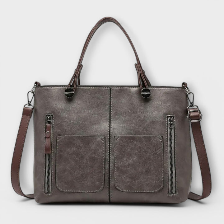 Women's Leather Bag with Spacious Interior for Work