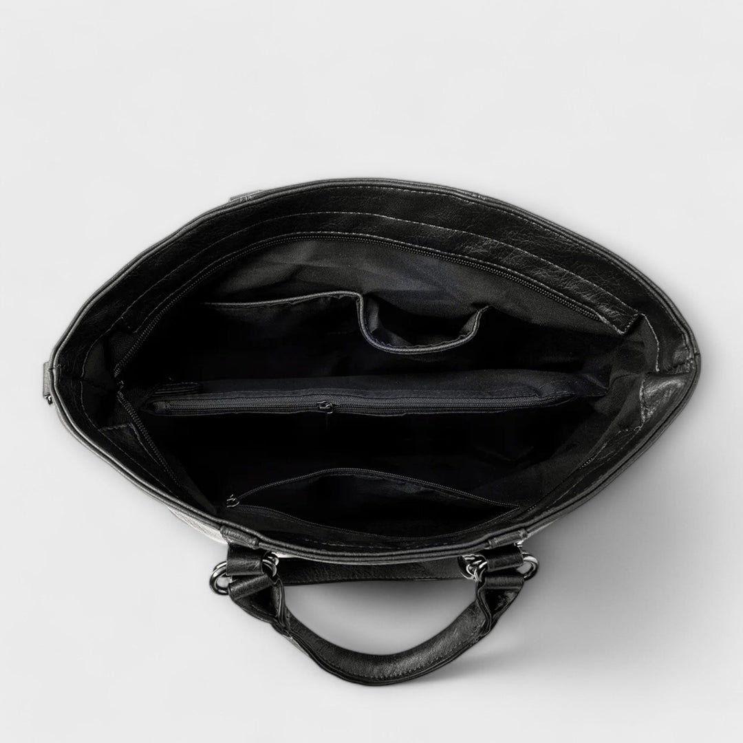 Women's Leather Bag with Spacious Interior for Work
