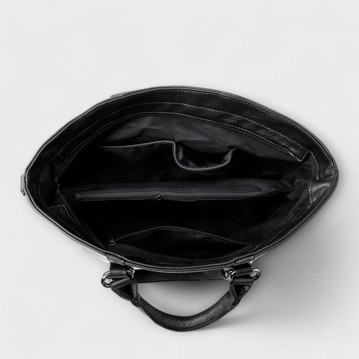 Women's Leather Bag with Spacious Interior for Work
