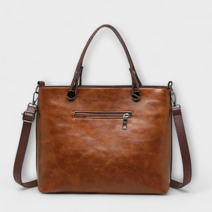 Women's Leather Bag with Spacious Interior for Work