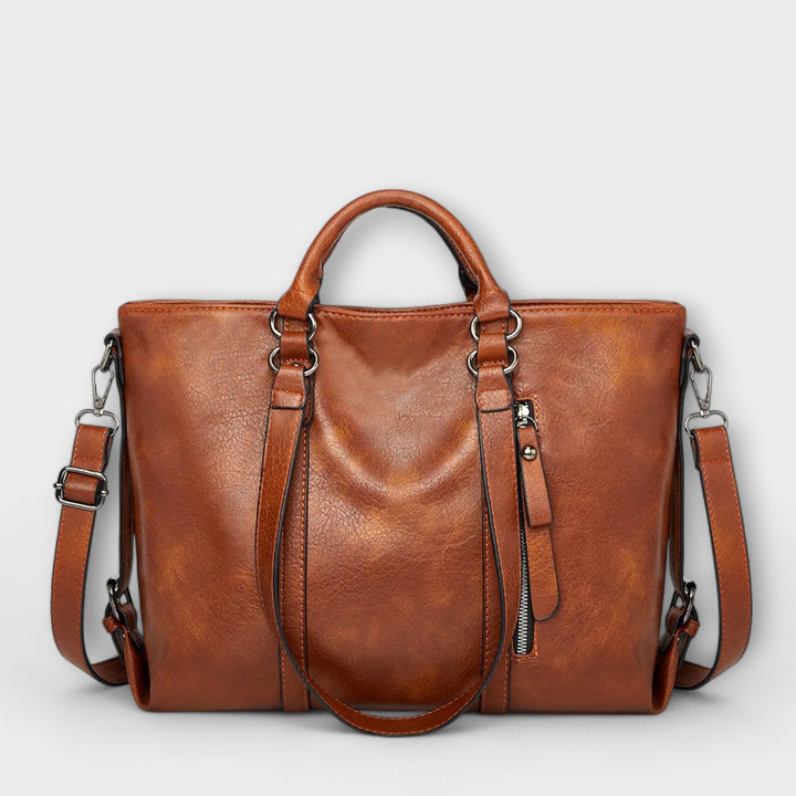 Women's Leather Bag with Spacious Interior for Work