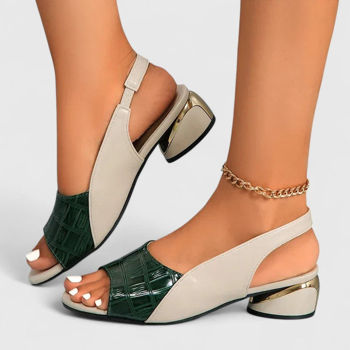 Women's Leather Sandals with Padded Insole for Brunch