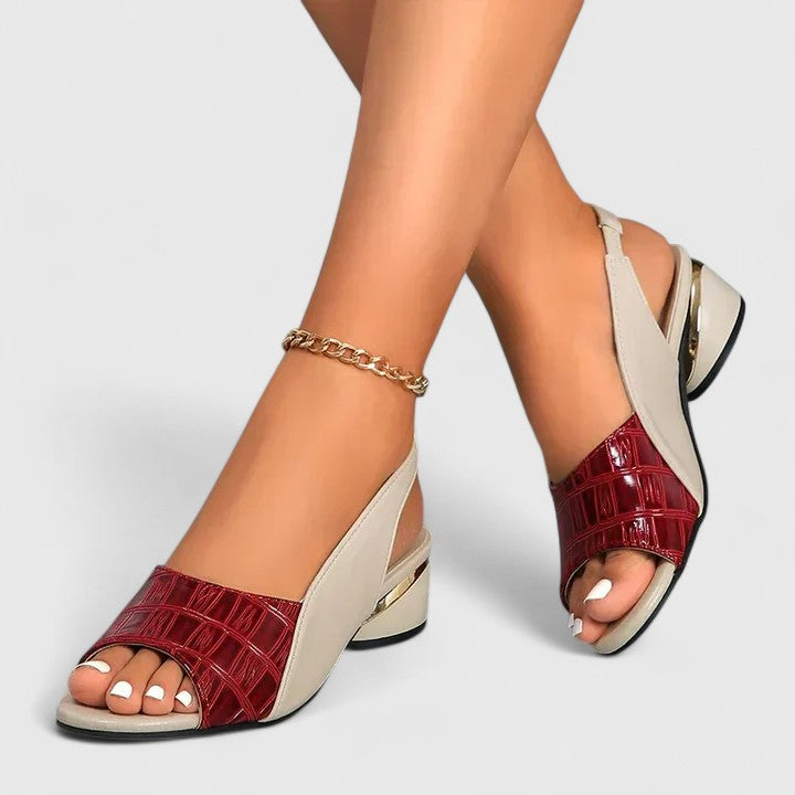Women's Leather Sandals with Padded Insole for Brunch