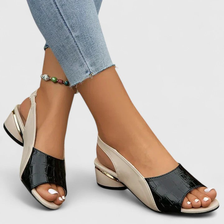 Women's Leather Sandals with Padded Insole for Brunch