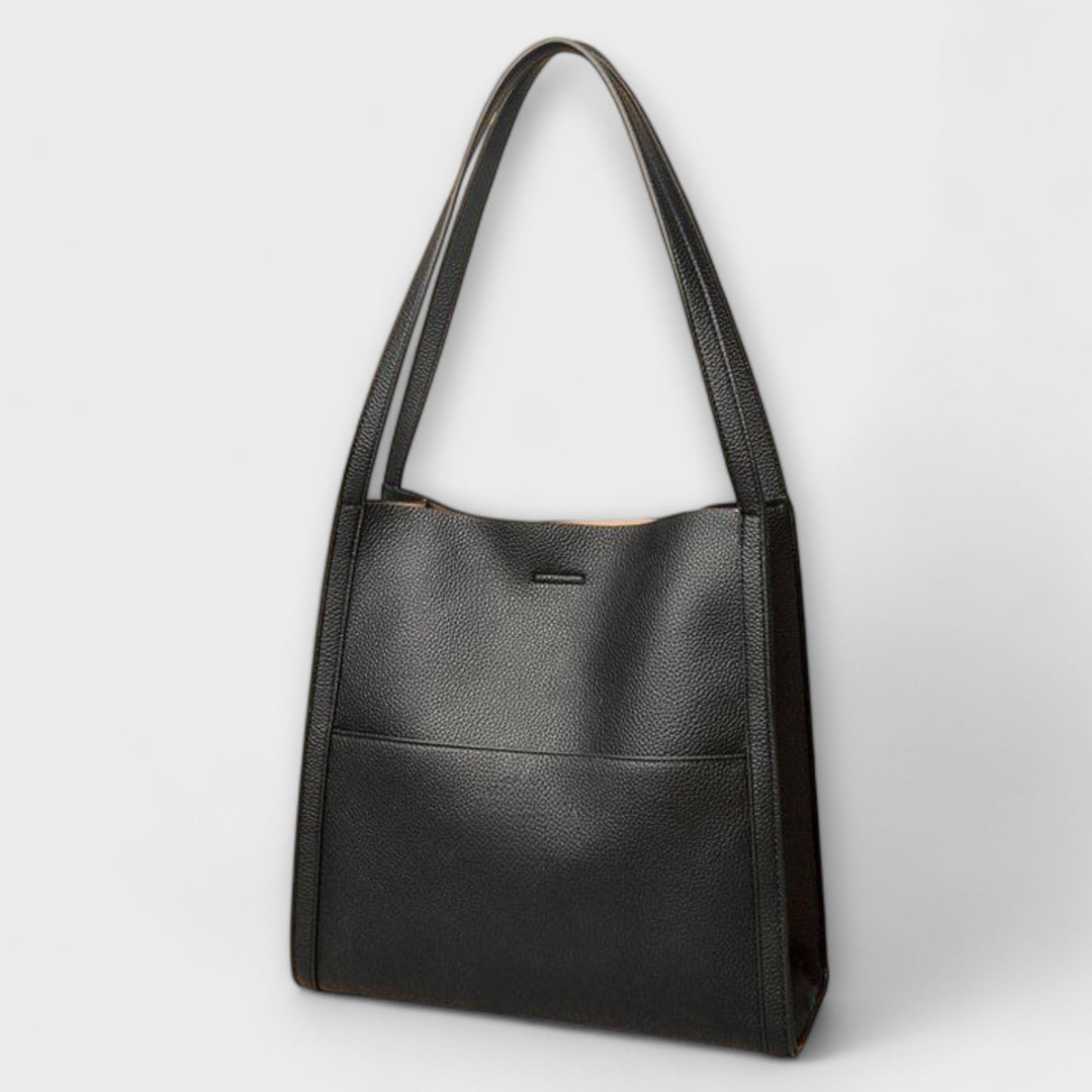 Women's Leather Tote Bag with Top Handles for Work