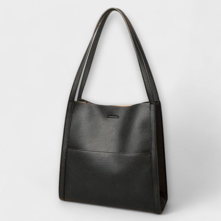 Women's Leather Tote Bag with Top Handles for Work