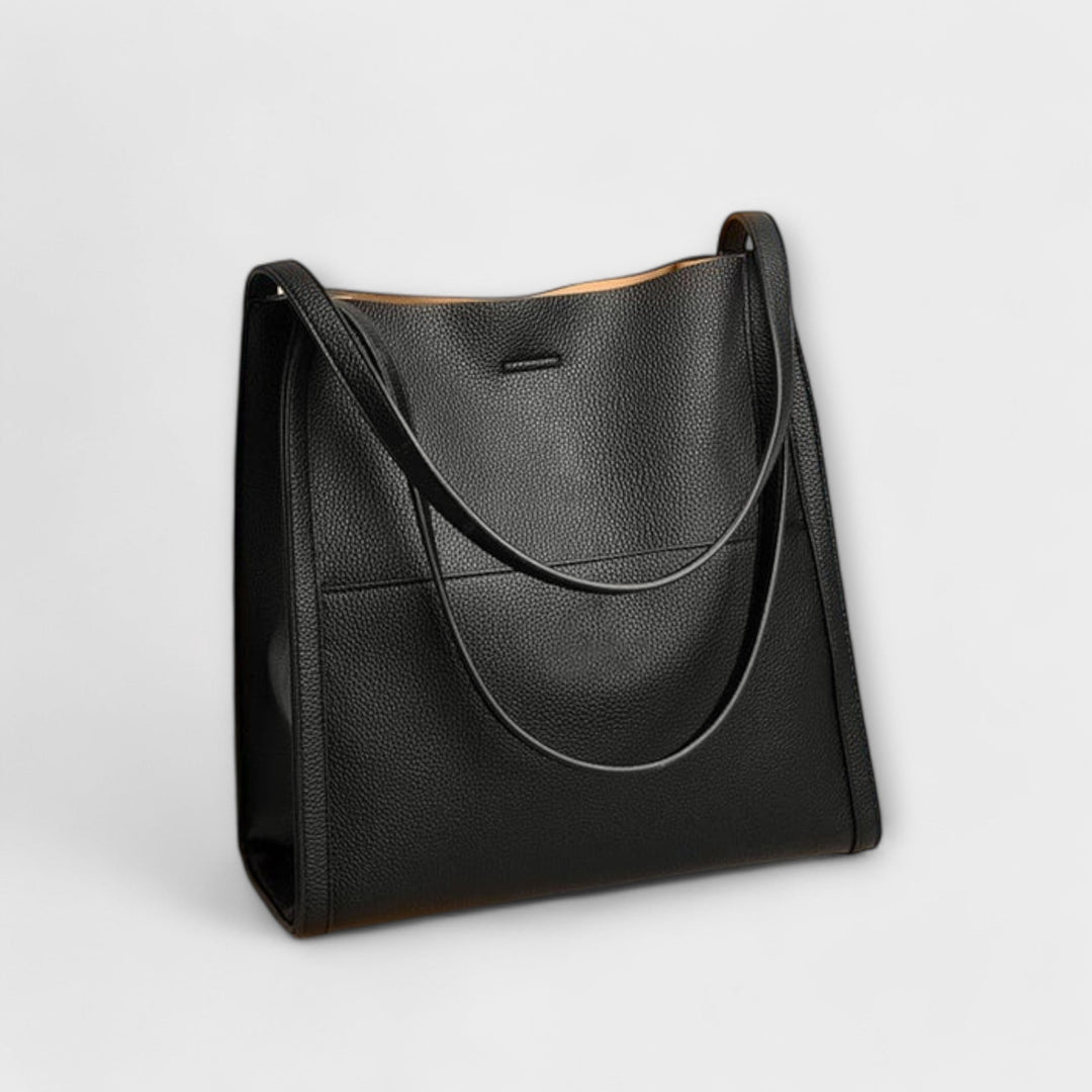 Women's Leather Tote Bag with Top Handles for Work