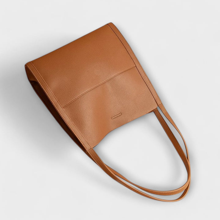 Women's Leather Tote Bag with Top Handles for Work