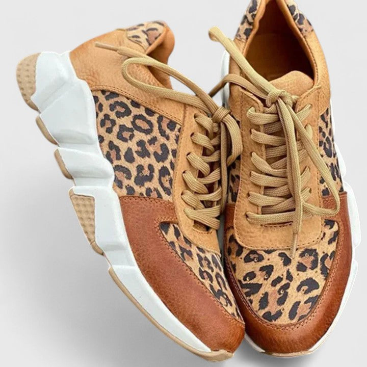 Women's Leopard Print Sneakers with Arch Support All-Day