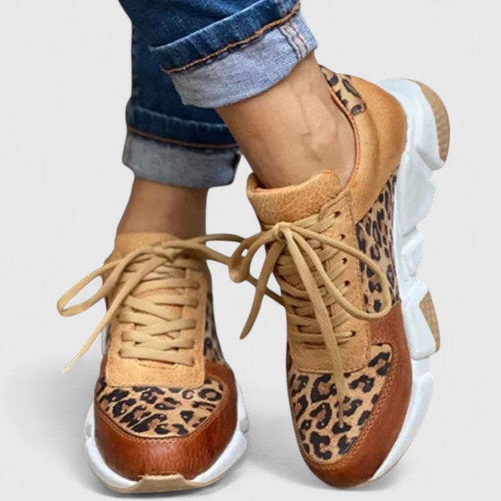 Women's Leopard Print Sneakers with Arch Support All-Day
