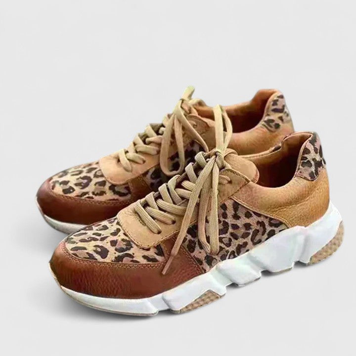 Women's Leopard Print Sneakers with Arch Support All-Day