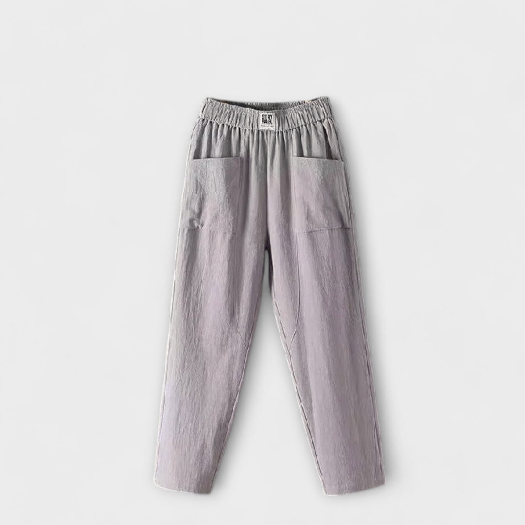Women's Lightweight Trousers with Elastic Waist for Summer