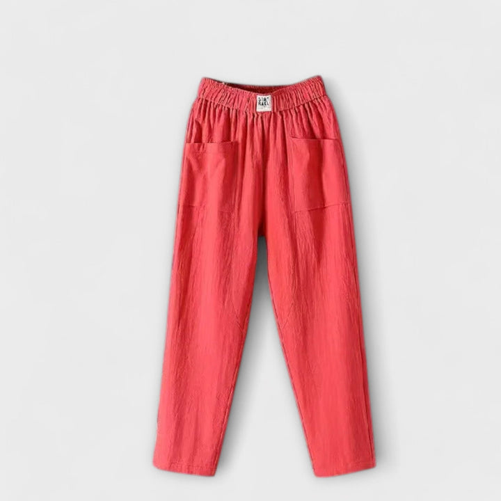 Women's Lightweight Trousers with Elastic Waist for Summer