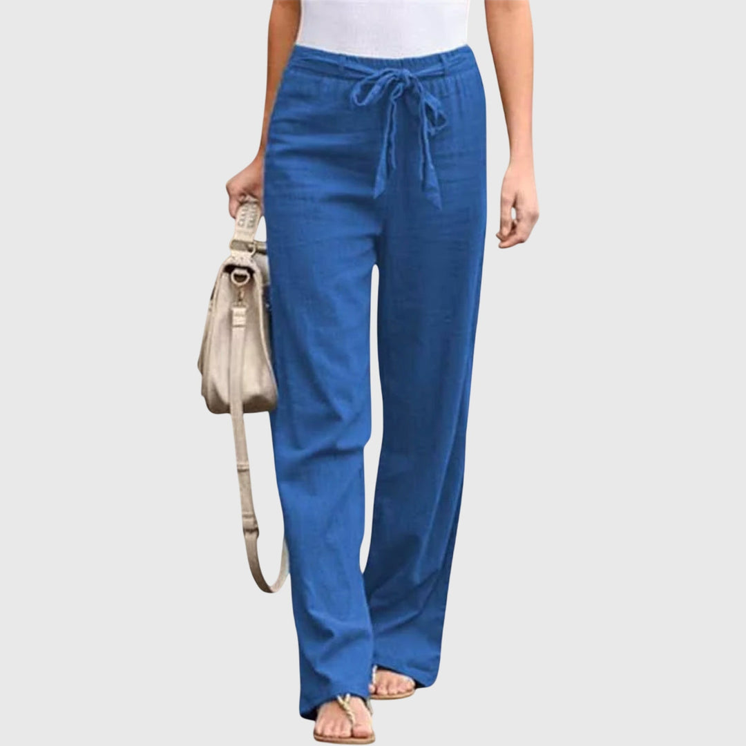 Women's Lightweight Trousers with Tie-Waist for Casual Daywear