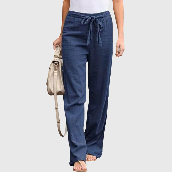 Women's Lightweight Trousers with Tie-Waist for Casual Daywear