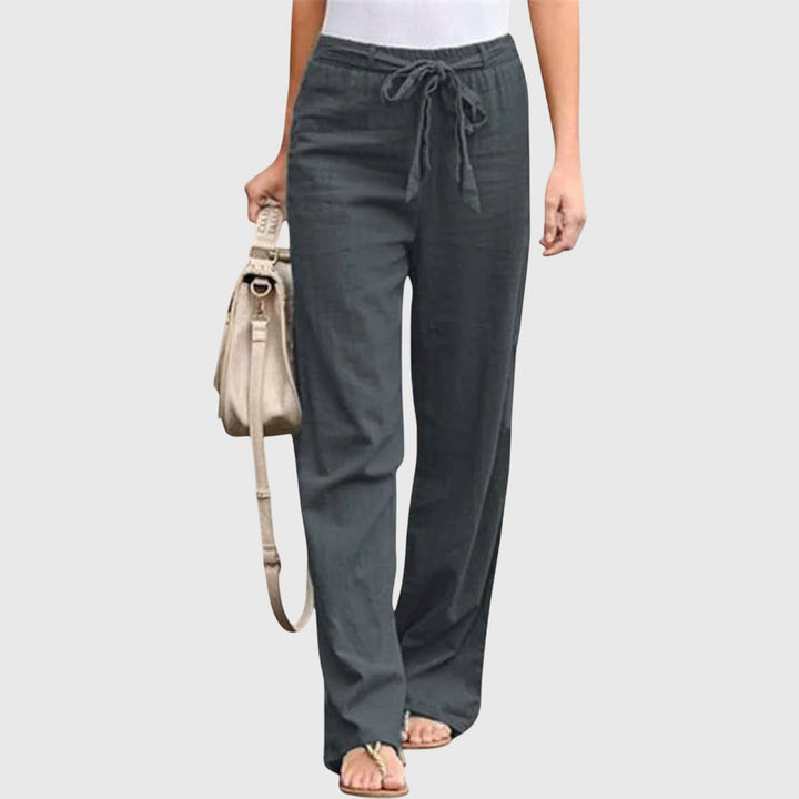 Women's Lightweight Trousers with Tie-Waist for Casual Daywear