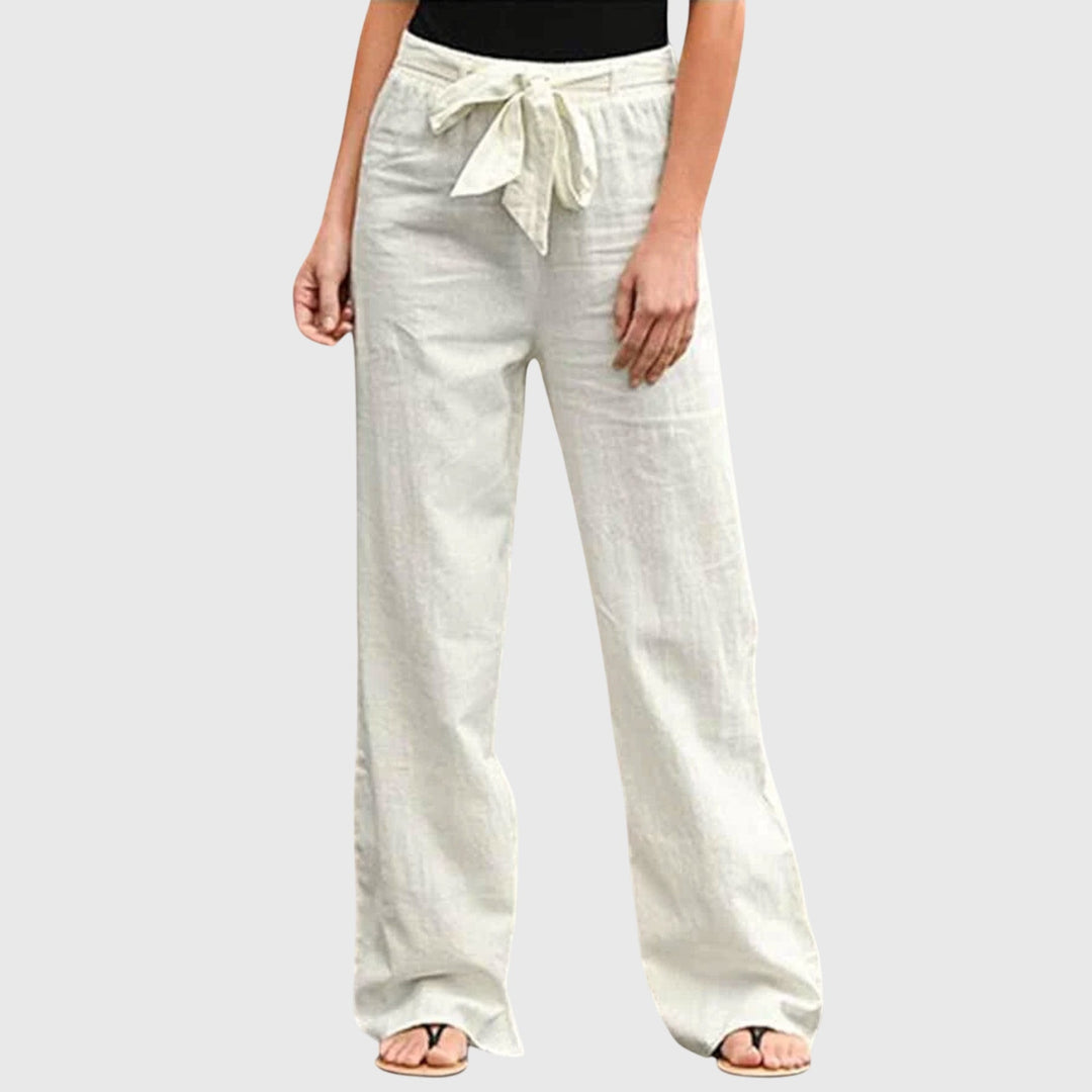 Women's Lightweight Trousers with Tie-Waist for Casual Daywear