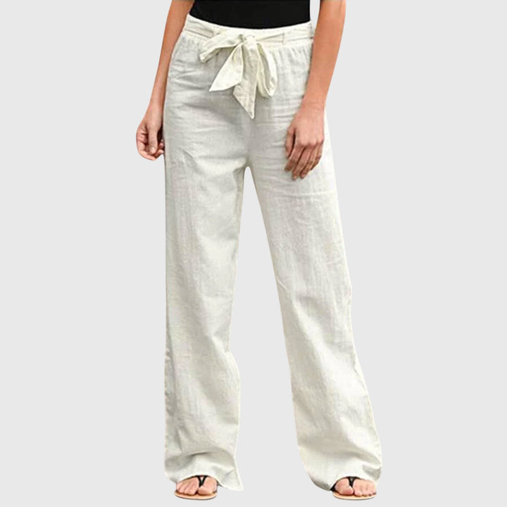 Women's Lightweight Trousers with Tie-Waist for Casual Daywear