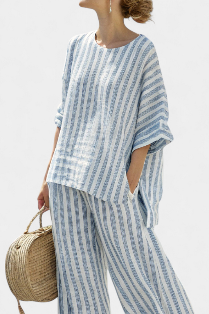 Women's Linen Top &amp; Relaxed Pants for Summer Days