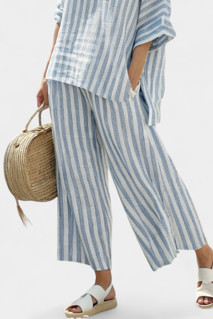 Women's Linen Top &amp; Relaxed Pants for Summer Days