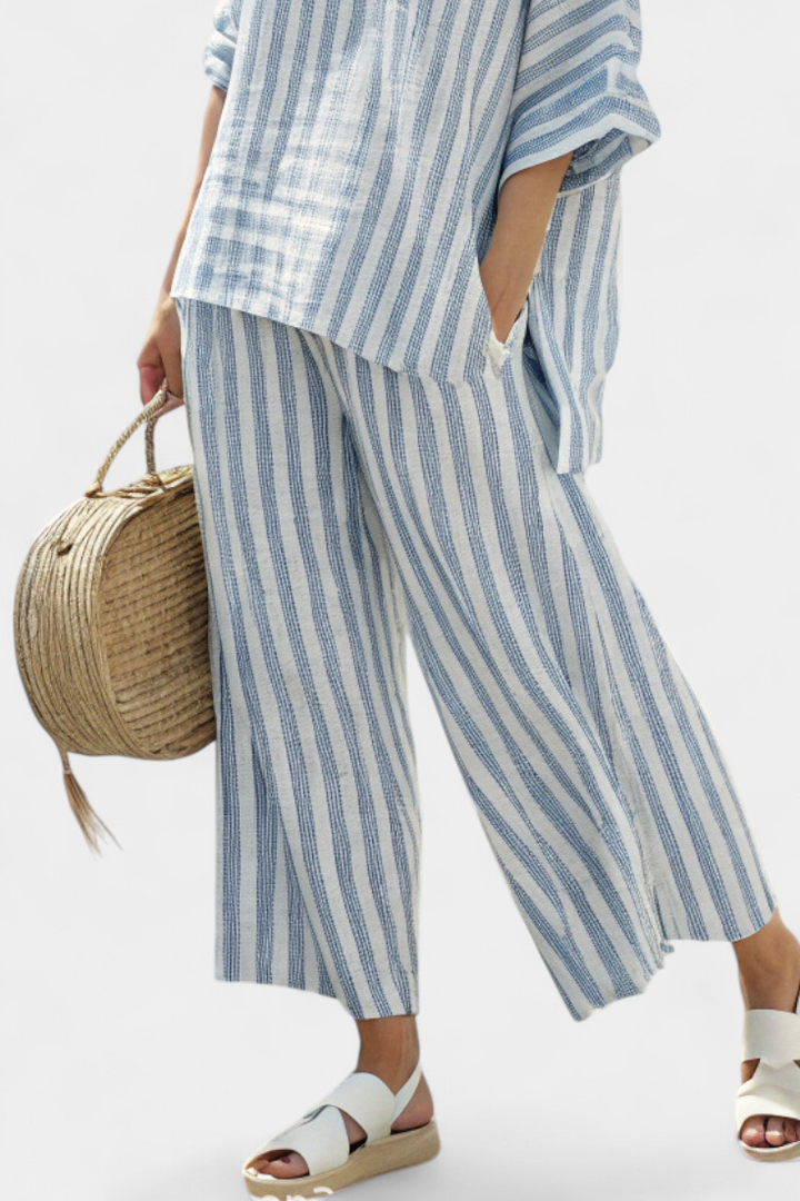 Women's Linen Top &amp; Relaxed Pants for Summer Days