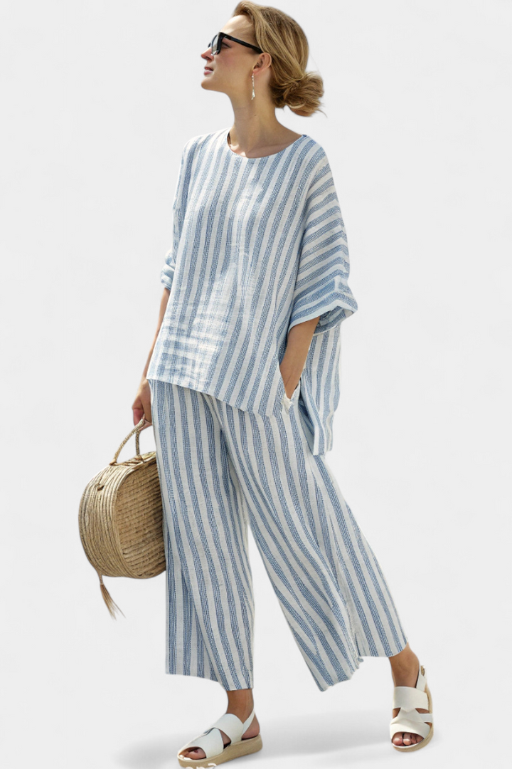 Women's Linen Top &amp; Relaxed Pants for Summer Days