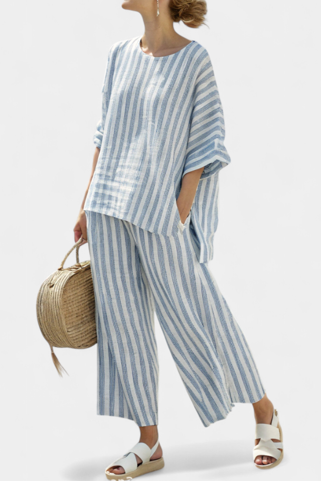 Women's Linen Top &amp; Relaxed Pants for Summer Days