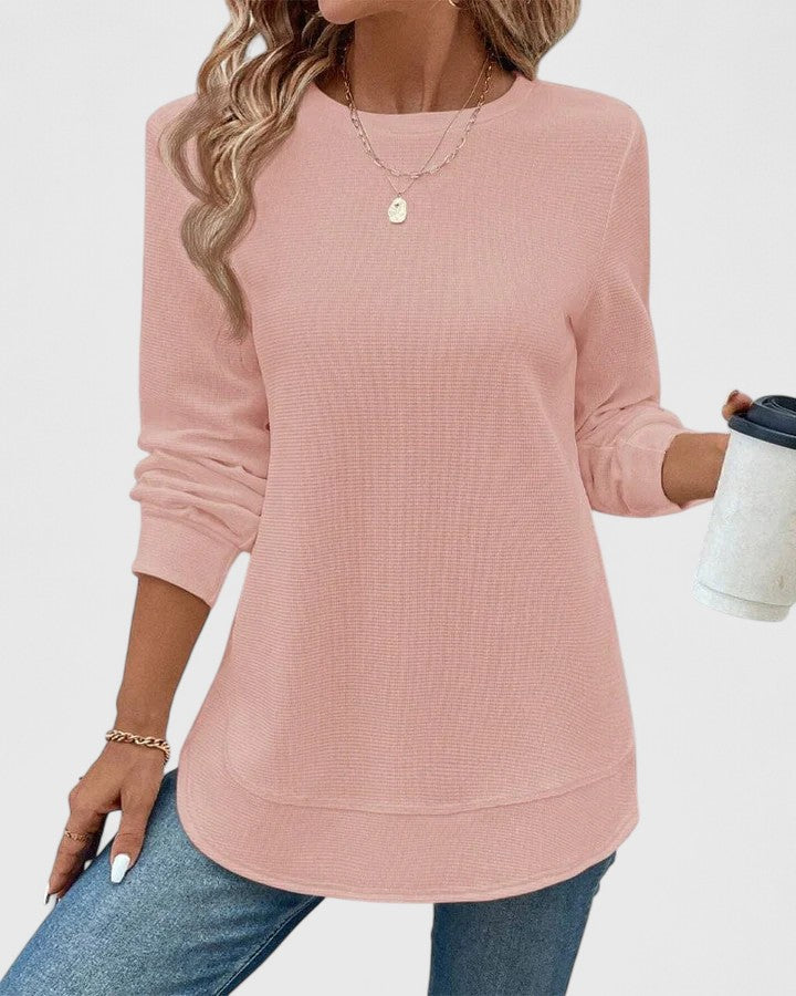 Women's Long Sleeve Top with Softness for Casual Layering