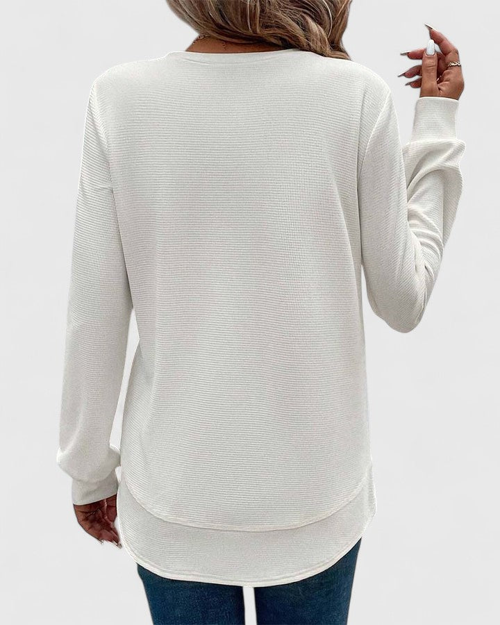 Women's Long Sleeve Top with Softness for Casual Layering