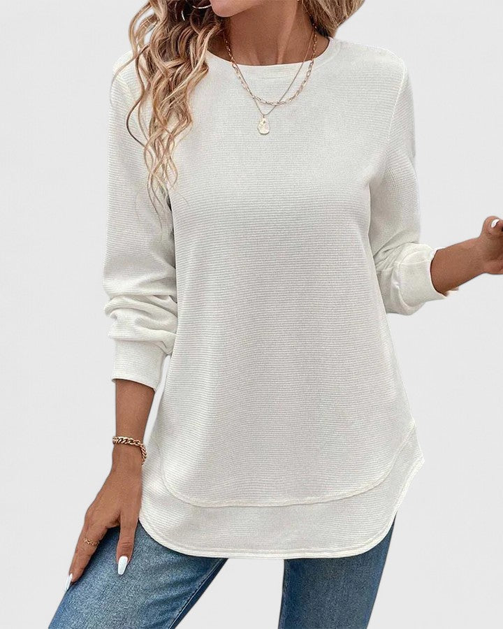Women's Long Sleeve Top with Softness for Casual Layering