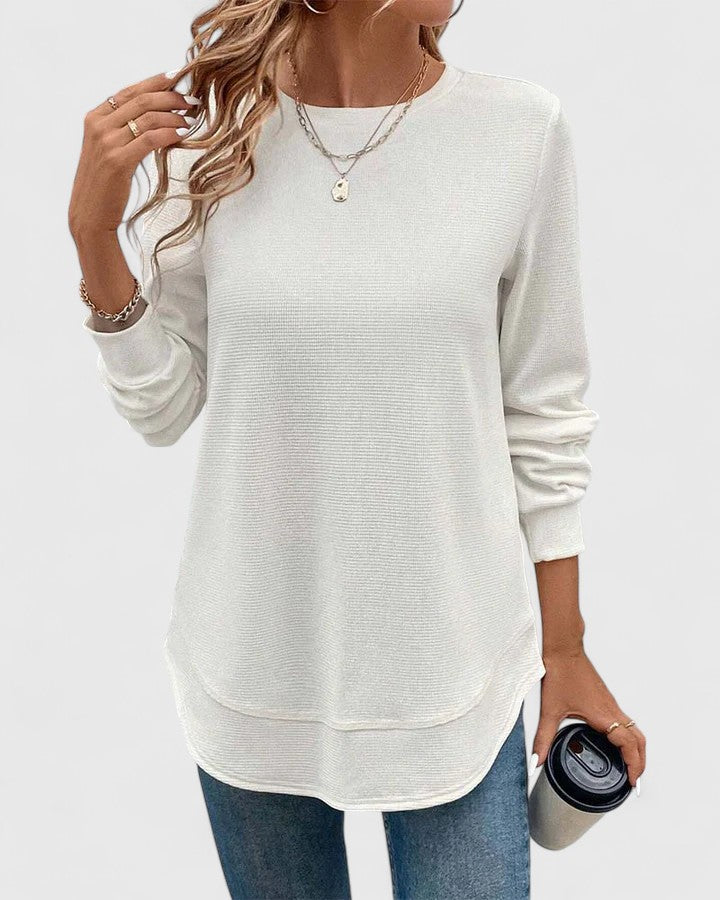 Women's Long Sleeve Top with Softness for Casual Layering