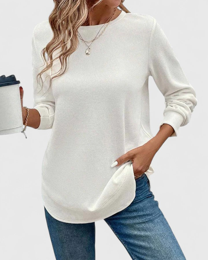 Women's Long Sleeve Top with Softness for Casual Layering