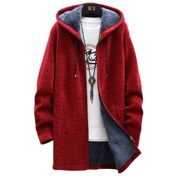 Women's Longline Zip Hoodie with Fleece Hood for Winter