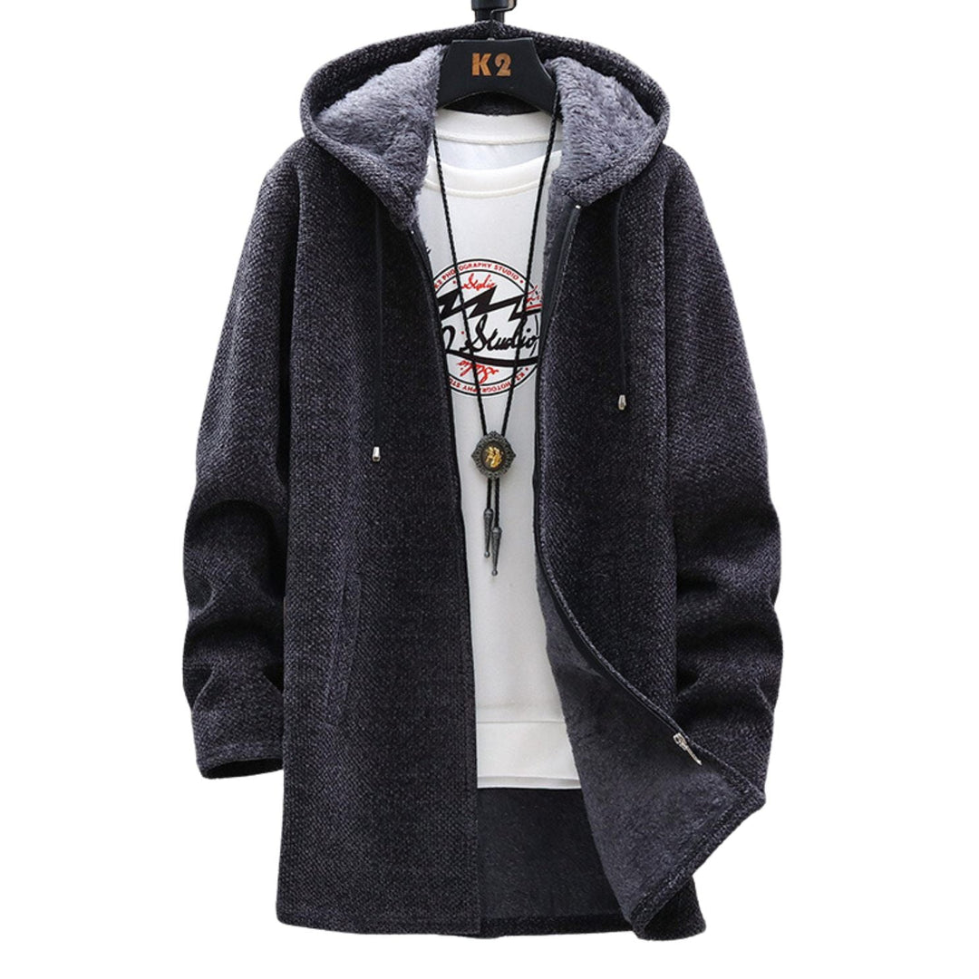 Women's Longline Zip Hoodie with Fleece Hood for Winter