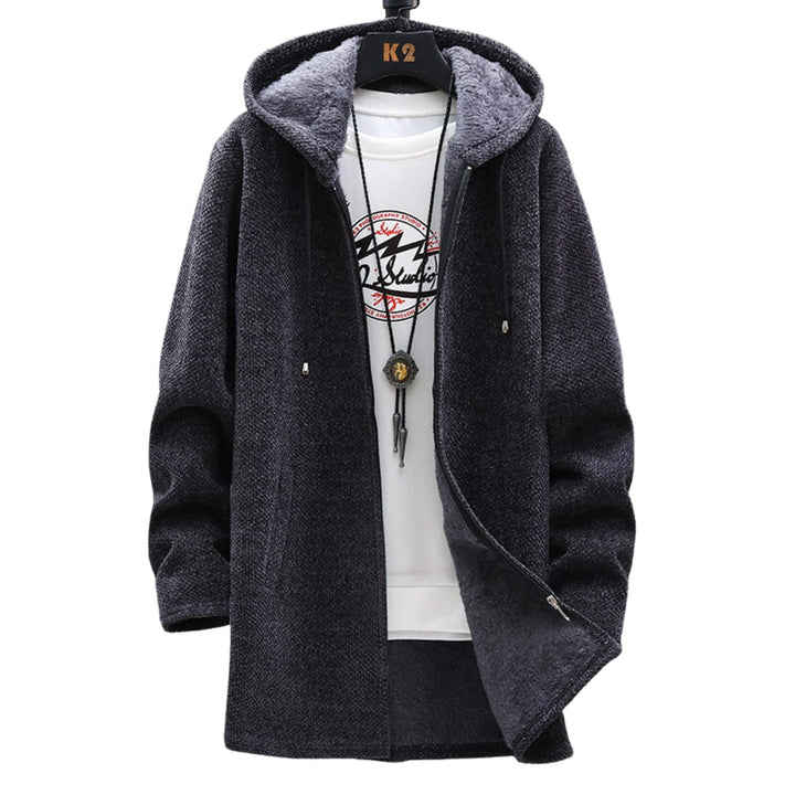 Women's Longline Zip Hoodie with Fleece Hood for Winter
