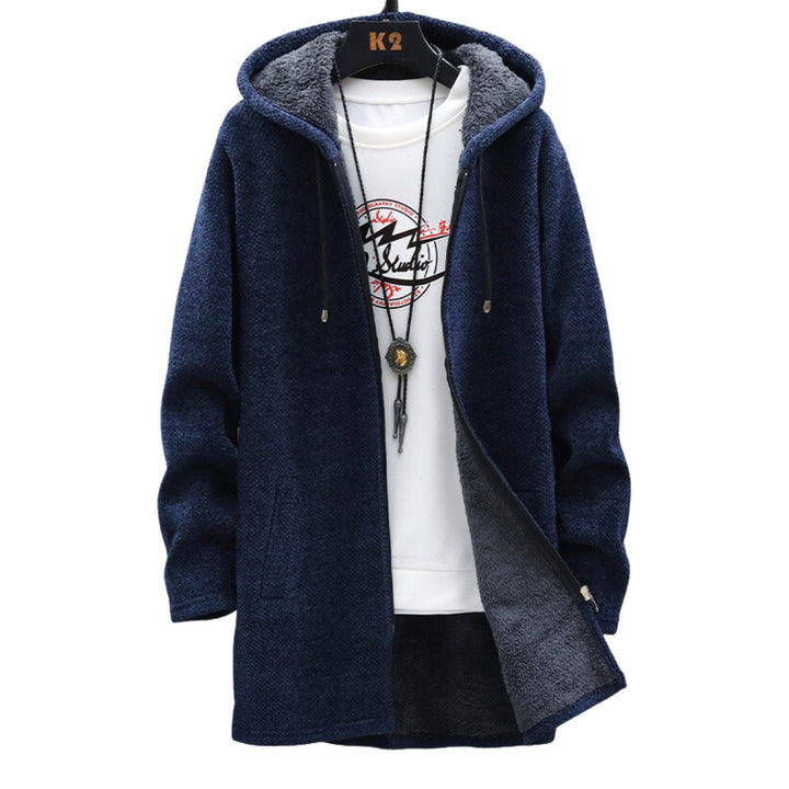 Women's Longline Zip Hoodie with Fleece Hood for Winter