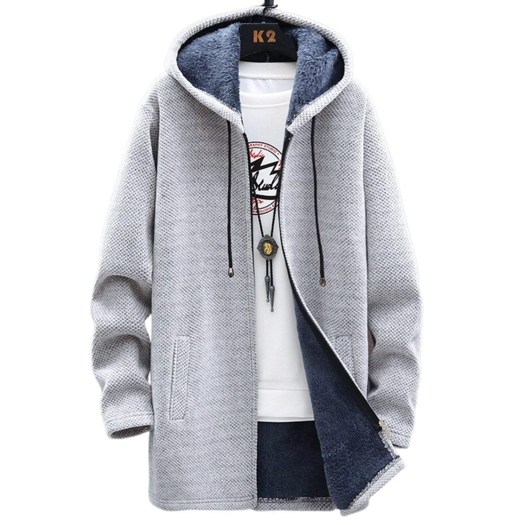 Women's Longline Zip Hoodie with Fleece Hood for Winter