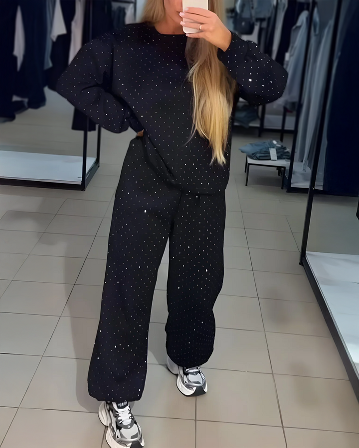 Women's Loungewear Set with dotted knit look for casual days